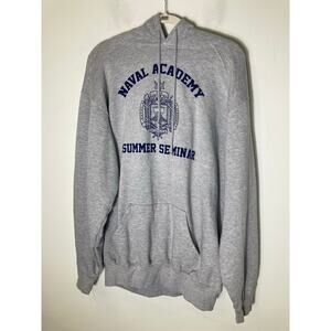 Men's Badger Sport "Naval Academy" Gray Hooded Sweatshirt Sz XL